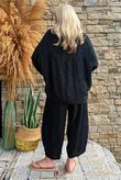 Kiti Paisley Damask Artist Smock Black